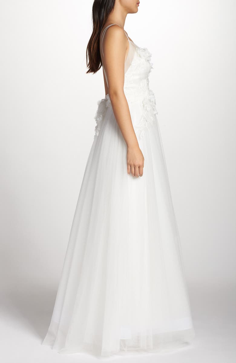 Tadashi Shoji Embellished Tulle Ballgown, Alternate, color, 