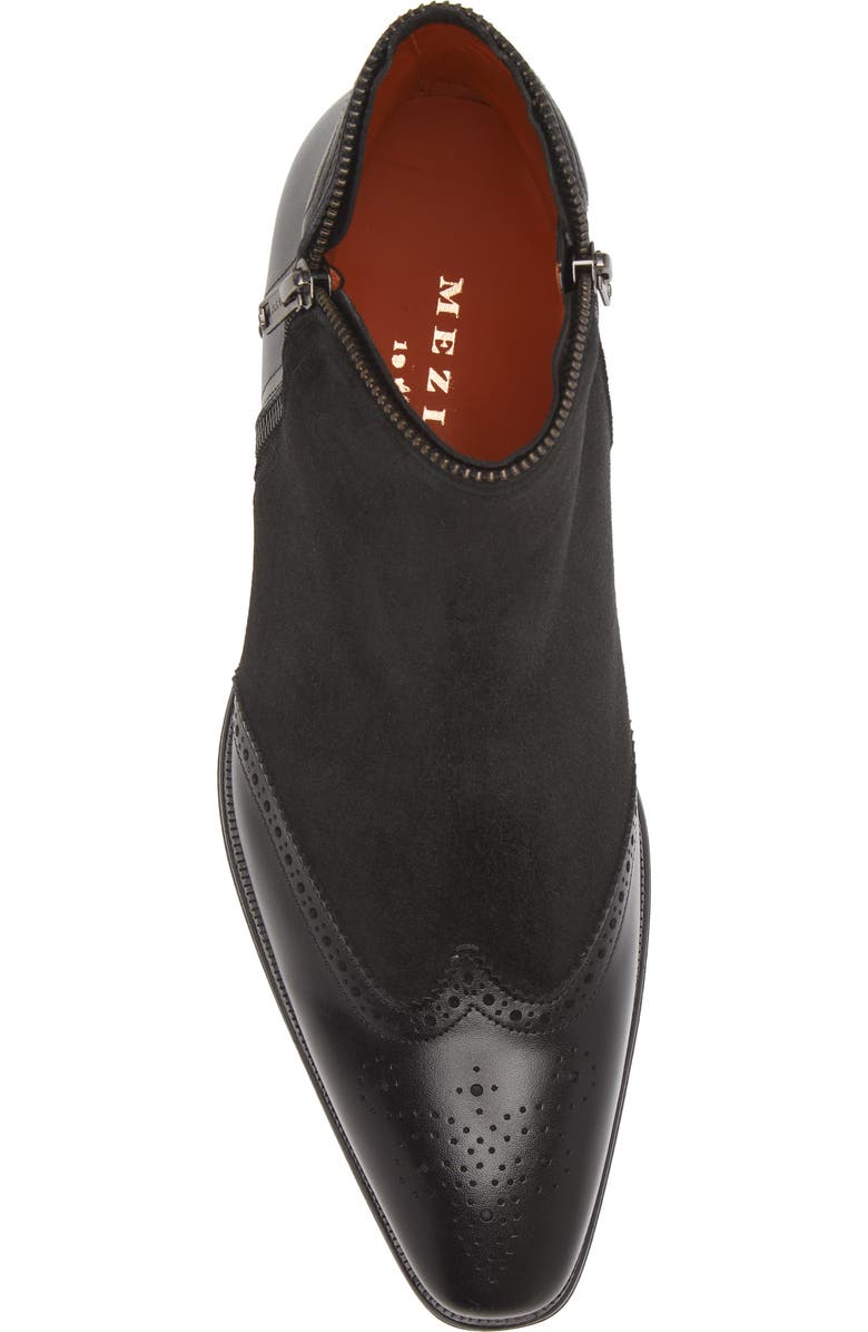 Mezlan Camilleri Wingtip Ankle Boot, Alternate, color, Black