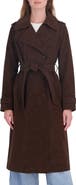Sebby Faux Leather Trench Coat