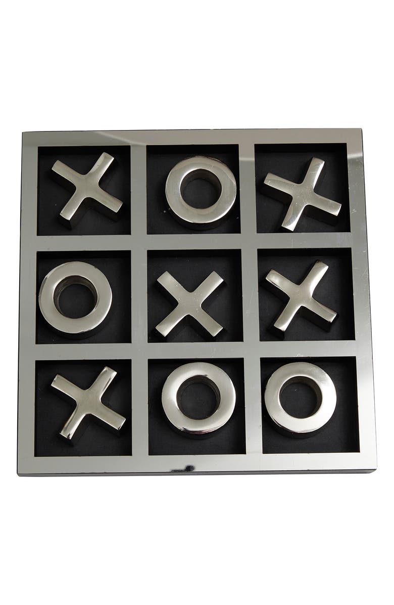 VIVIAN LUNE HOME Silvertone Aluminum Contemporary Game Set, Alternate, color, 