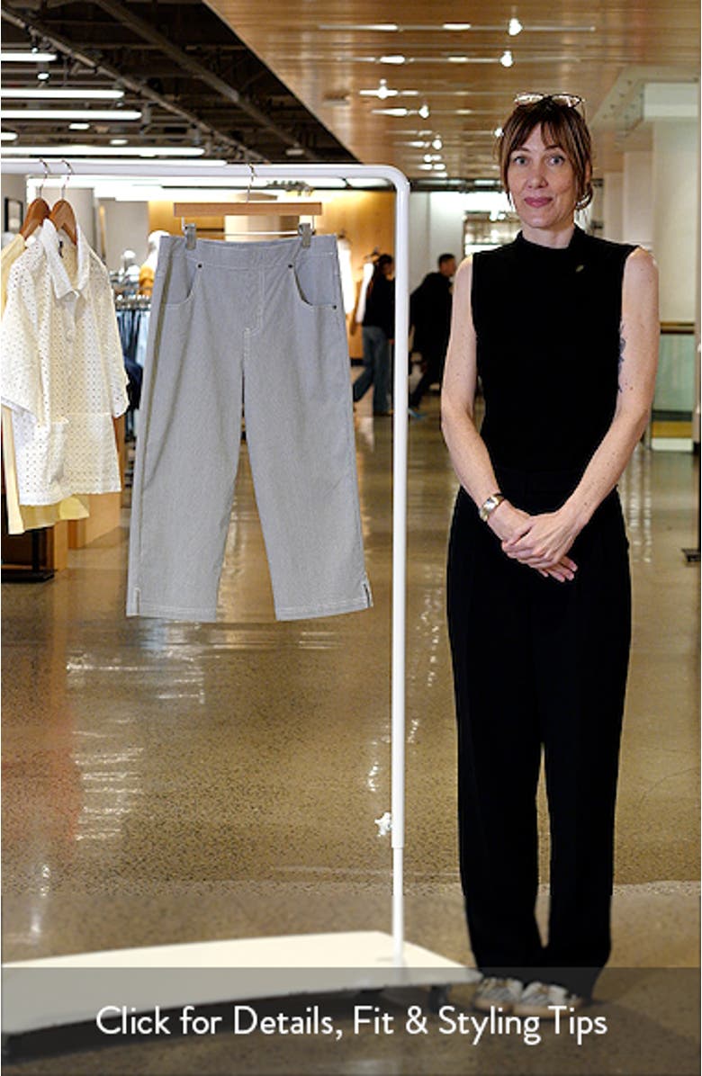 Spring Stripe Petal Pusher Capri Pants, sales video thumbnail