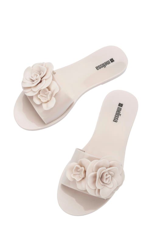 Melissa Babe Petals Slide Sandal In Neutral