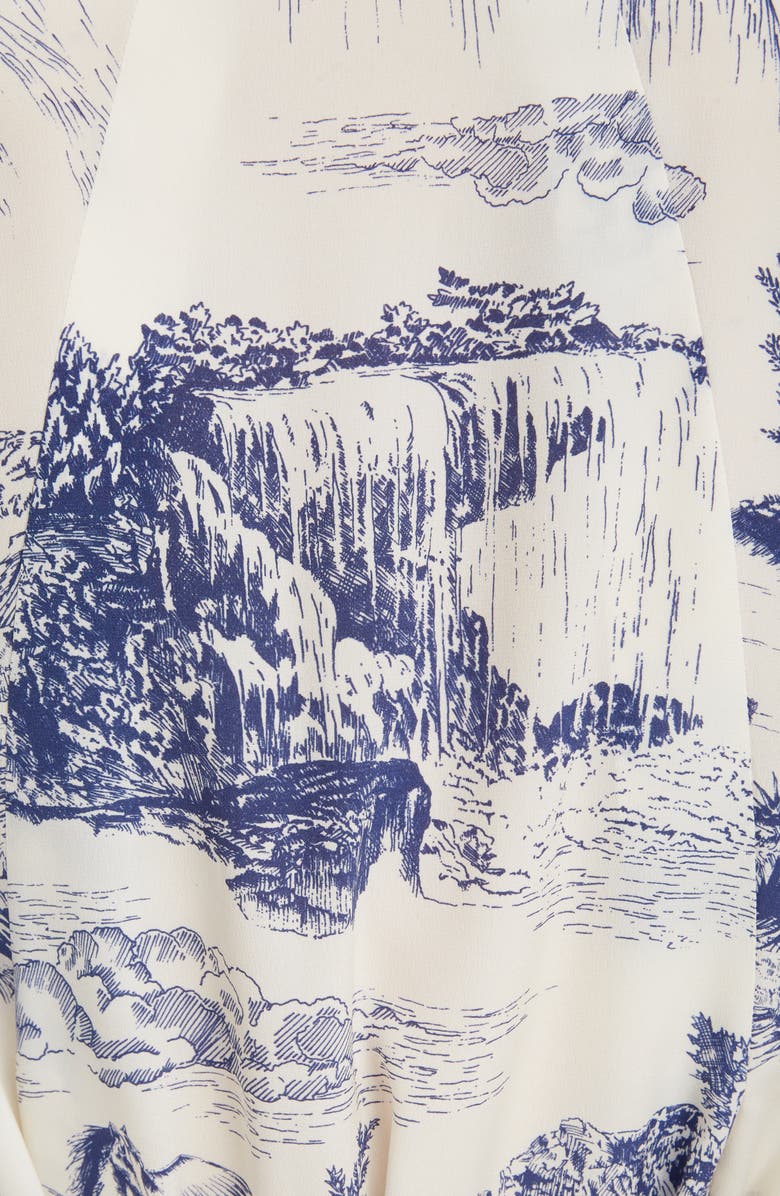 Chloé Toile Long Sleeve Belted Silk Minidress, Alternate, color, 