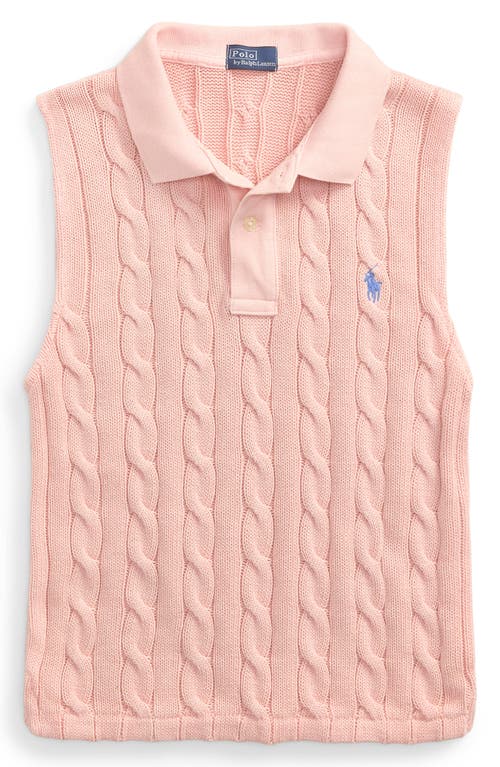 Polo Ralph Lauren Sleeveless Polo Top In Pink Sand