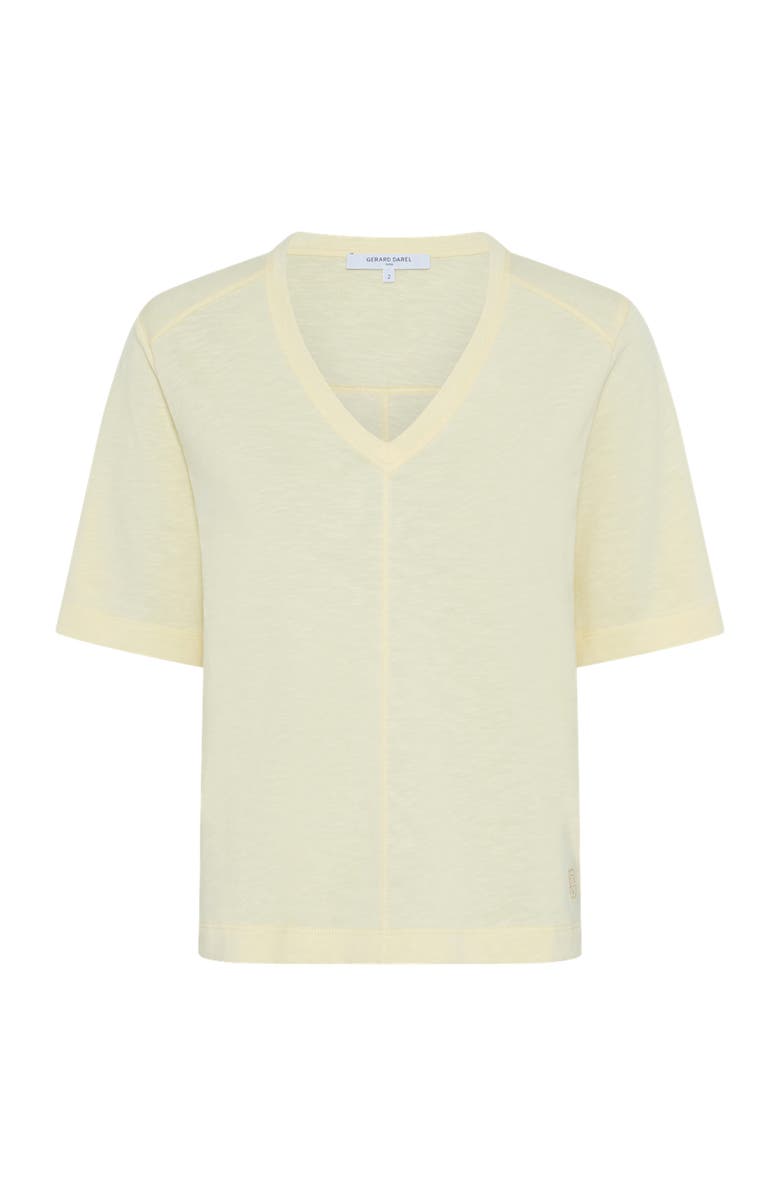 GERARD DAREL Marisa V-Neck Short Sleeve T-Shirt, Alternate, color, Yellow
