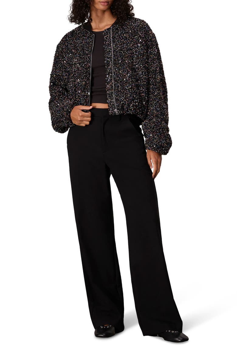 rag & bone Samira Bomber Jacket, Alternate, color, Black Multi