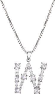 Adornia Mixed Crystal Initial Pendant Necklace