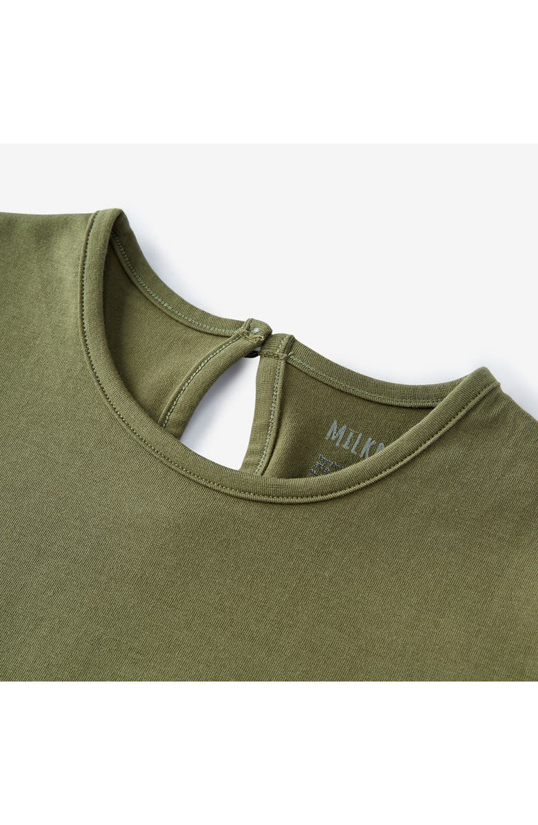 Milkbarn Cotton Stretch Long Sleeve Ballet Dress, Alternate, color, Pinecone