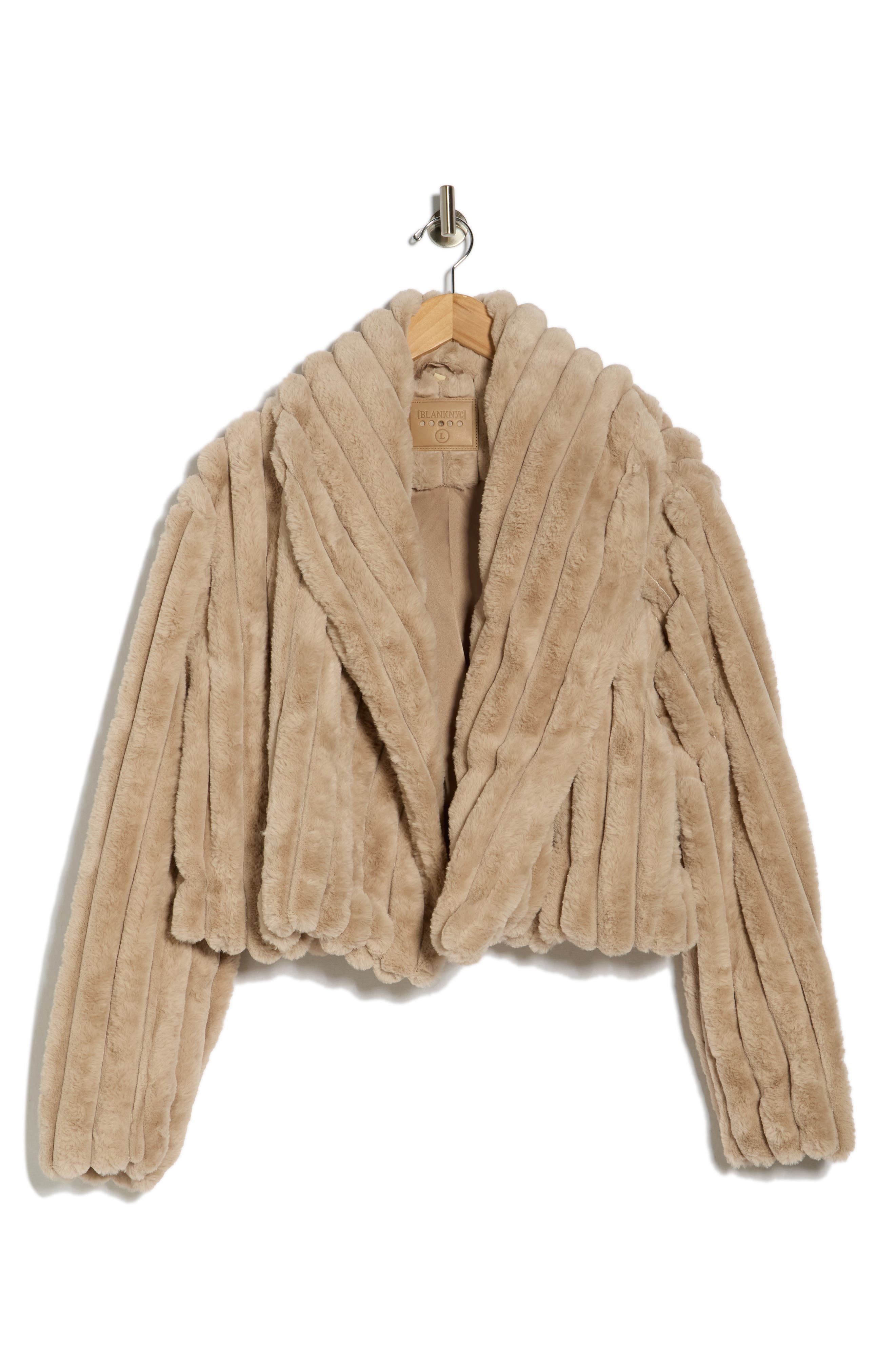 BLANKNYC Faux Fur Crop Jacket
