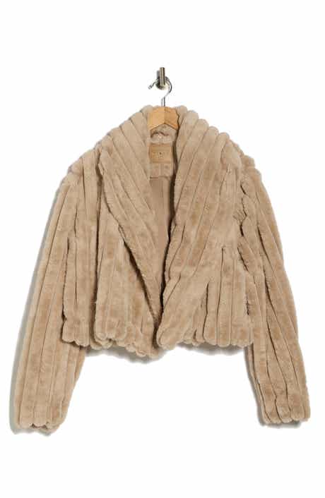 BLANKNYC Faux Fur Crop Jacket