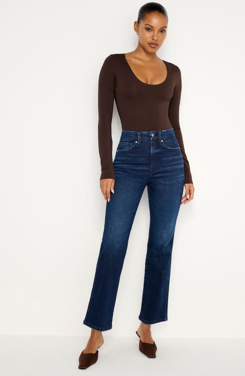 Good American Scoop Neck Bodysuit In Brown