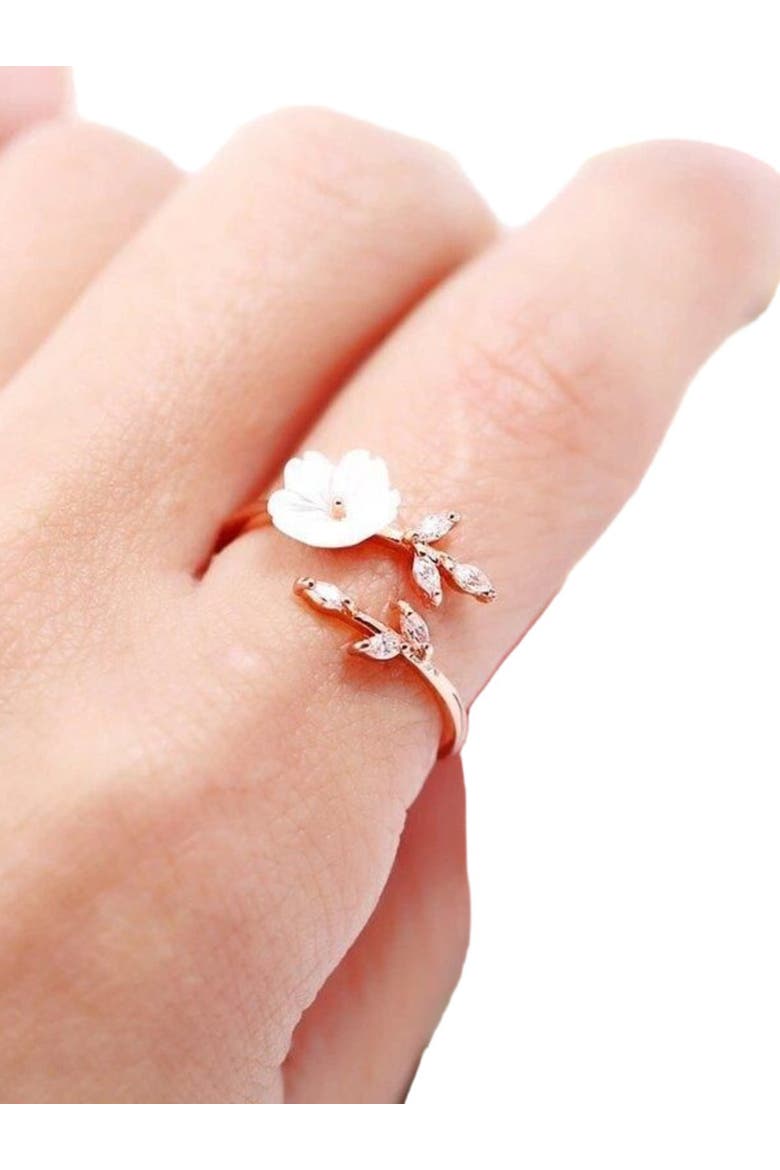 Cherry Blossom Adjustable Ring, Alternate, color, Rose Gold