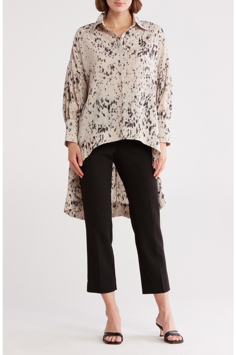 Oversize Print Shirt, Main, color, OFF WHITE