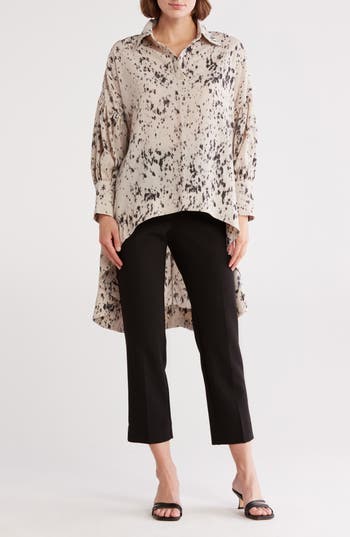 Patrizia Luca Oversize Print Shirt In Neutral