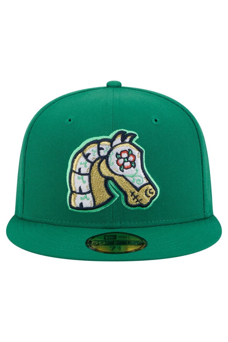Men's New Era Green Charlotte Knights Copa de la Diversión 59FIFTY Fitted Hat, Alternate, color, Green