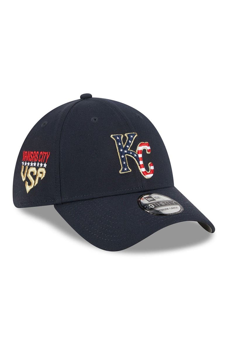 Men's New Era  Navy Kansas City Royals 2023 Fourth of July 39THIRTY Flex Fit Hat, Main, color, Navy