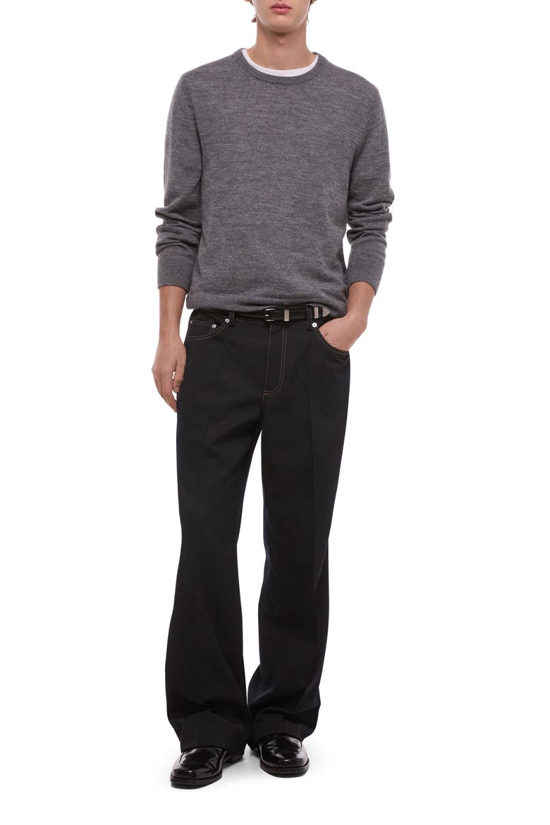 Five-Pocket Gabardine Dress Pants, Alternate, color, NAVY MELANGE
