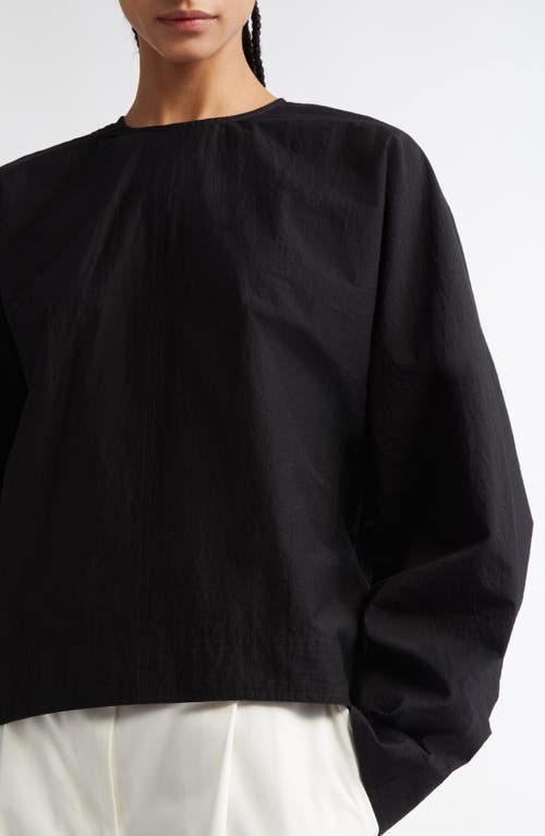 Totême Cotton-blend Poplin Top In Schwarz