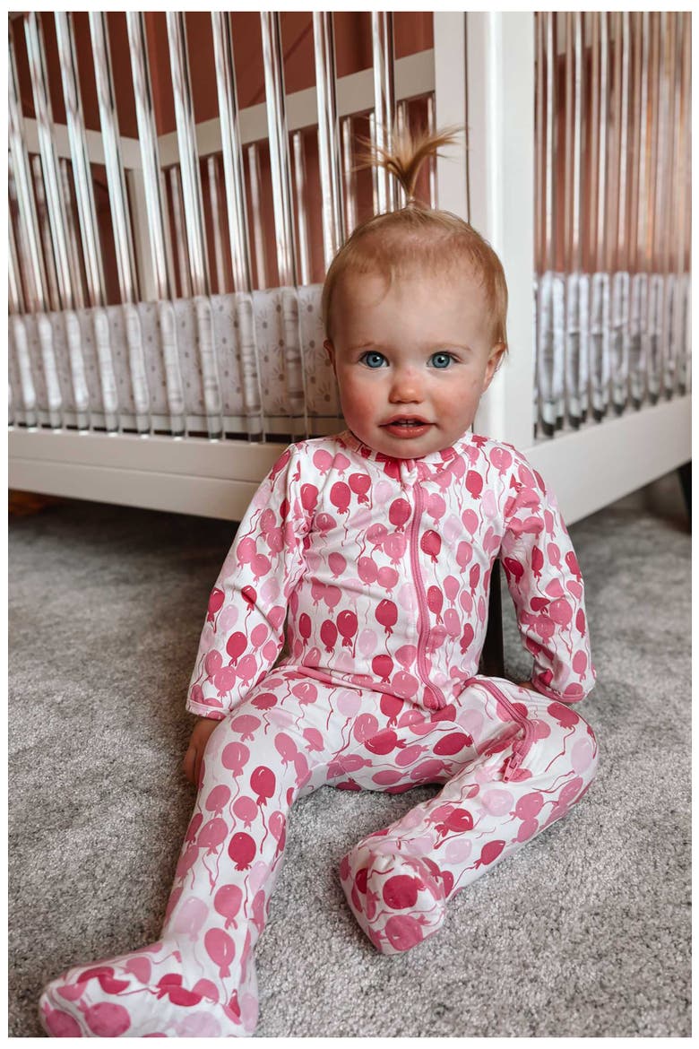 Organic Cotton Zip Footie, Alternate, color, PINK