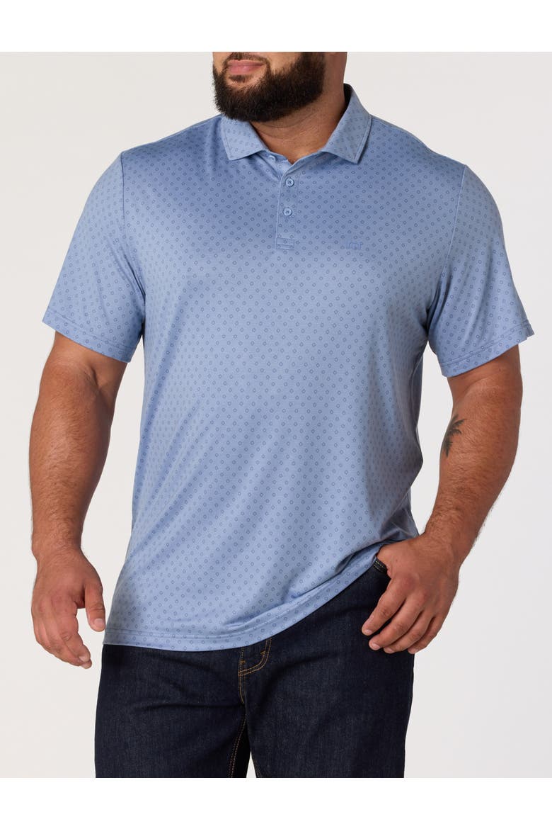 Big & Tall Final Drive Geometric Polo Shirt, Main, color, BLUE