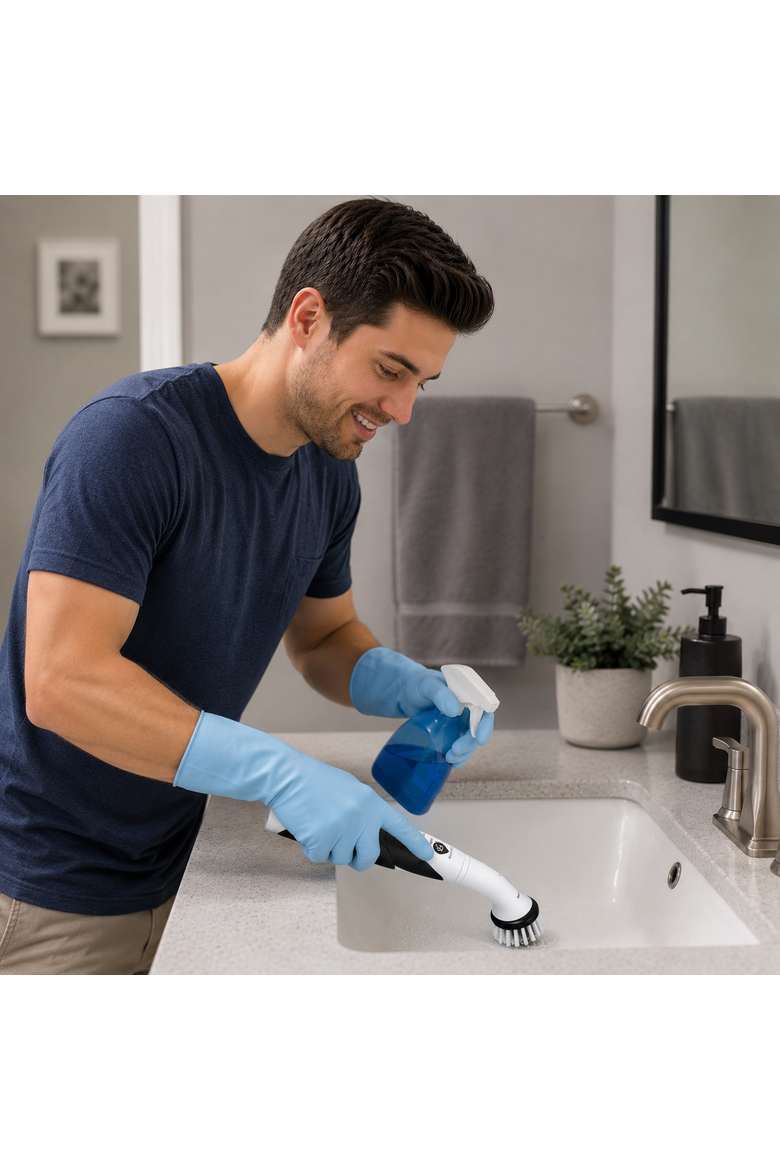 Cordless Power Scrubber Cleaning Brush, Alternate, color, White