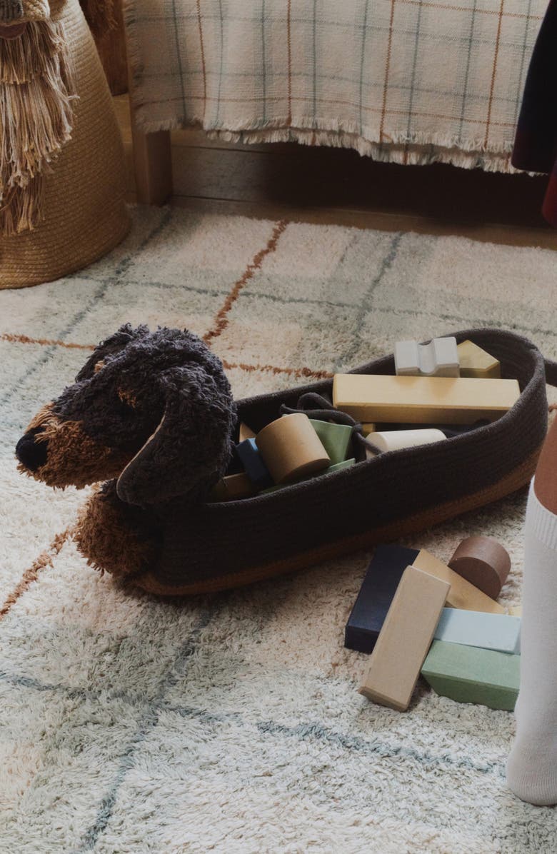 Lorena Canals Sparky Dachshund Basket, Alternate, color, 