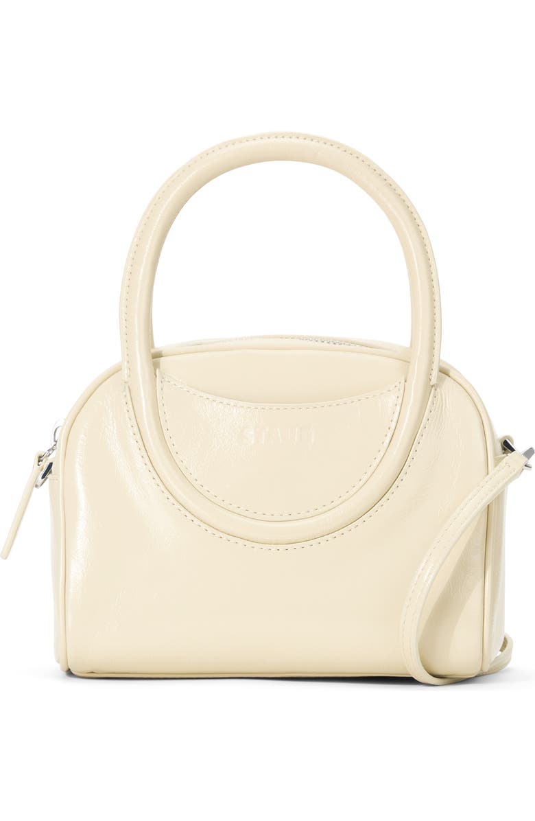 STAUD Mini Maude Top Handle Bowler Bag, Main, color, Cream
