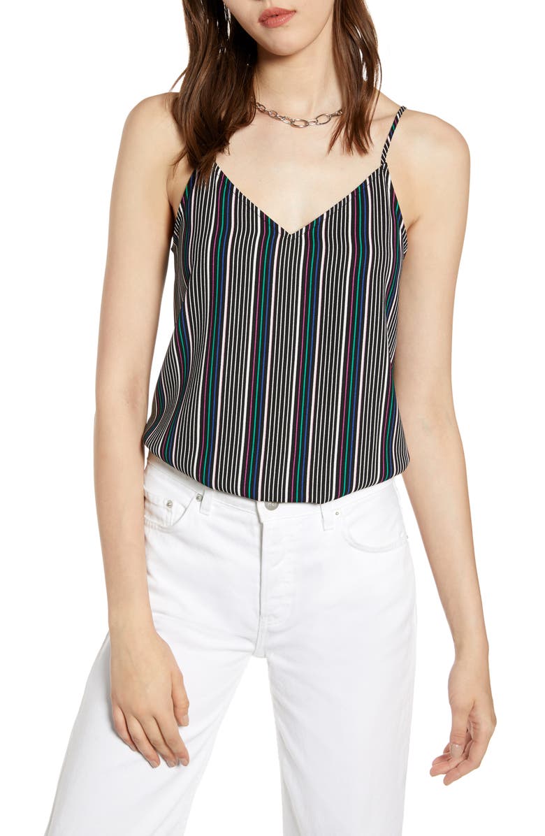 Halogen<sup>®</sup> V-Neck Crepe Camisole, Main, color,