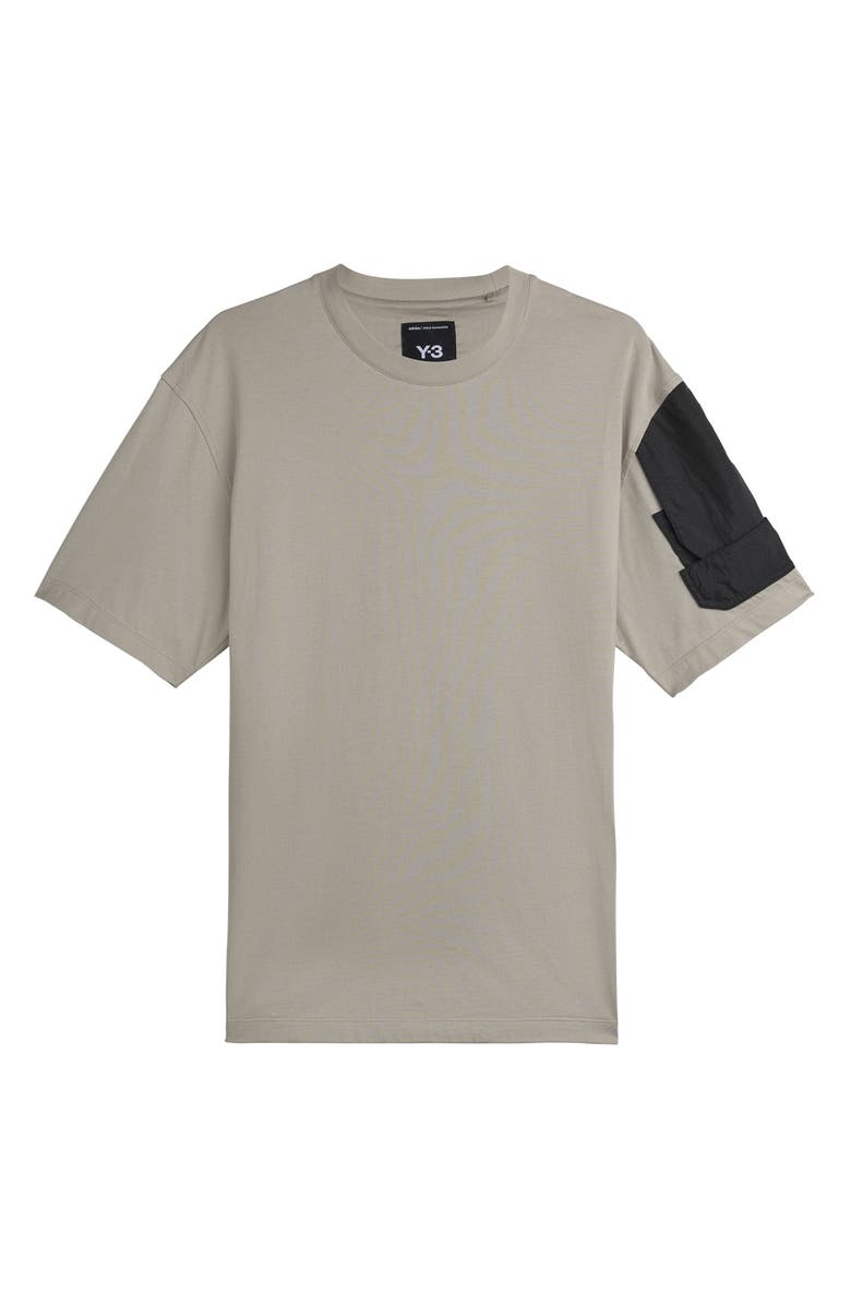 Y-3 Regular Fit Cotton Utility T-Shirt, Main, color, Brown