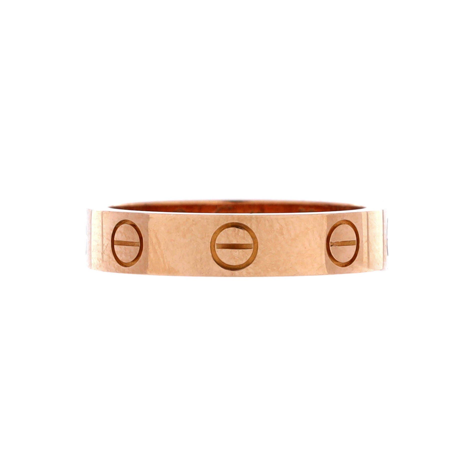Love Wedding Band 1 Diamond Ring 18K Rose Gold with Diamond, Main, color, Metallic Gold