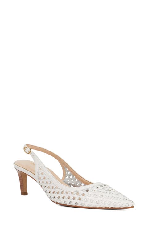 Divided Pointed Toe Slingback Pump (Women)