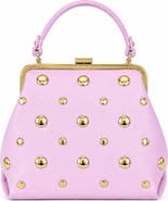 Persaman New York Serena Studded Leather Kiss-Lock Satchel