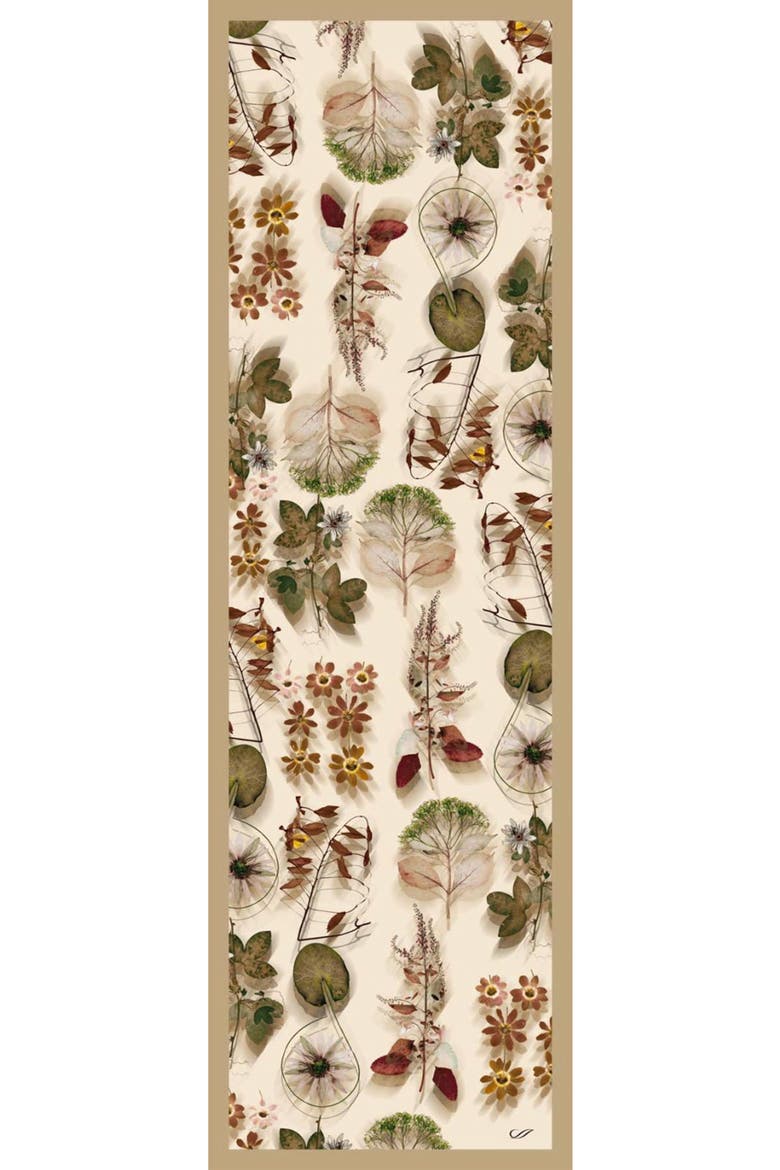 Botanica -  Long Sheer Silk Scarf for Women, Alternate, color, Beige