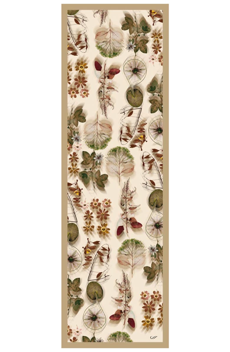 Elizabetta Botanica - Long Sheer Silk Scarf for Women, Alternate, color, Beige