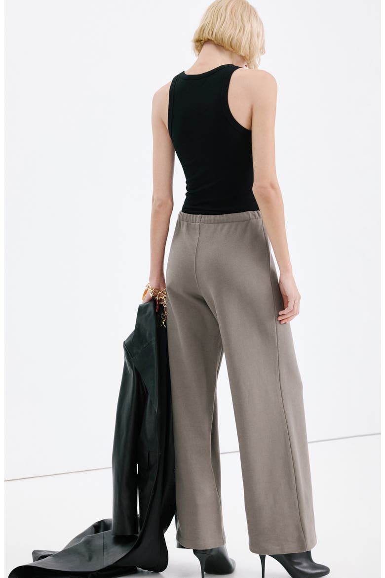 Drawstring Waist Cotton Sweatpants, Alternate, color, GREY