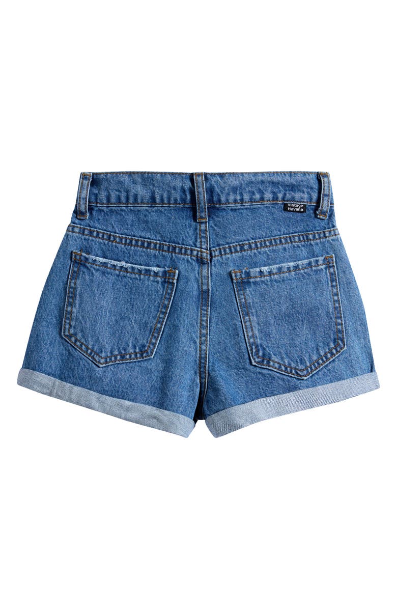 Vintage Havana Kids' Roll Cuff Denim Shorts, Alternate, color, Medium Wash