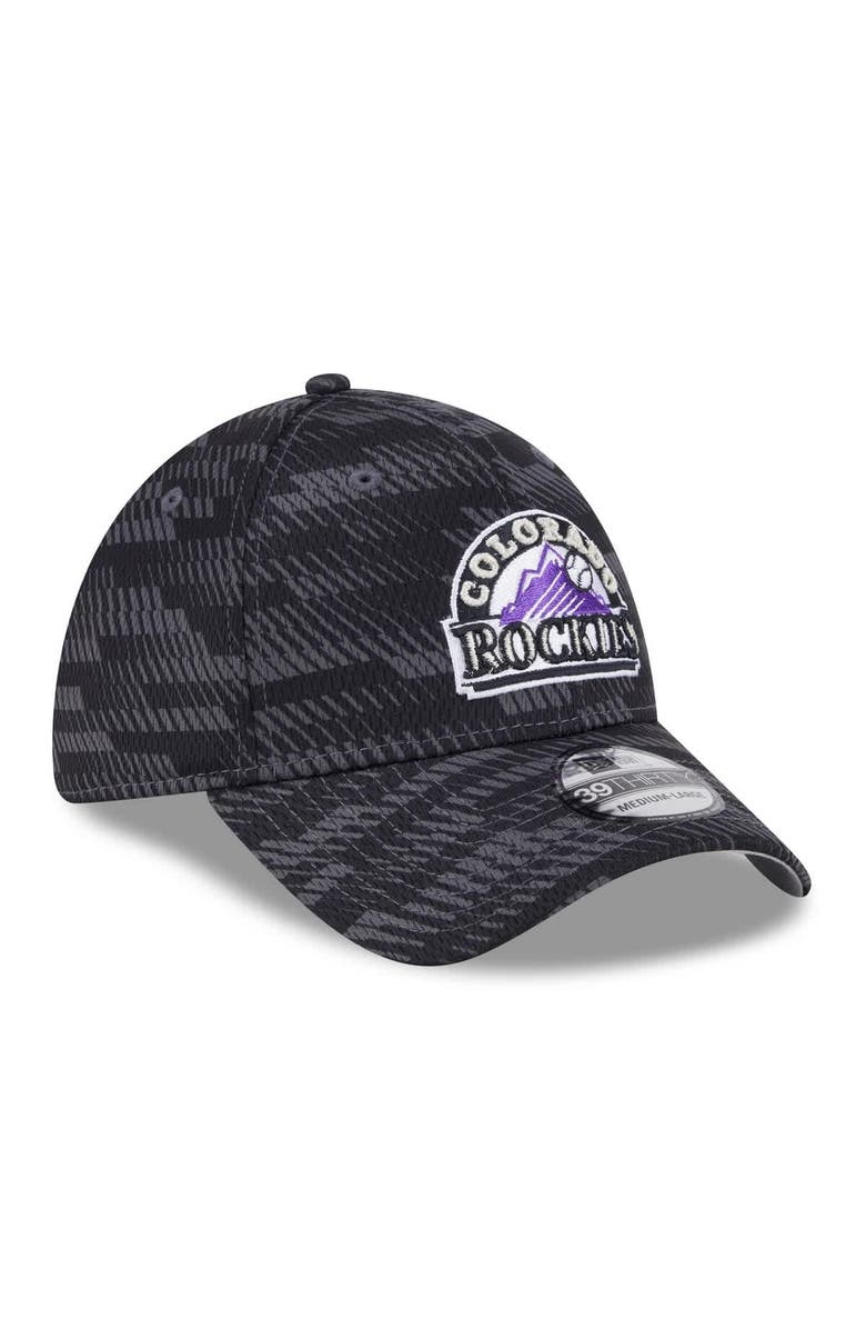 New Era Men's New Era Black Colorado Rockies 2025 MLB Clubhouse 39THIRTY Flex Hat, Alternate, color, Black