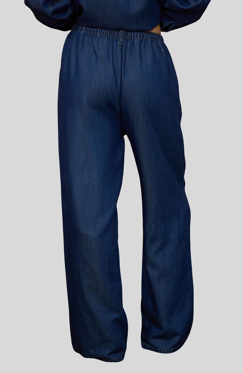 Blu Pepper Exposed Seam Denim Pants, Alternate, color, Denim