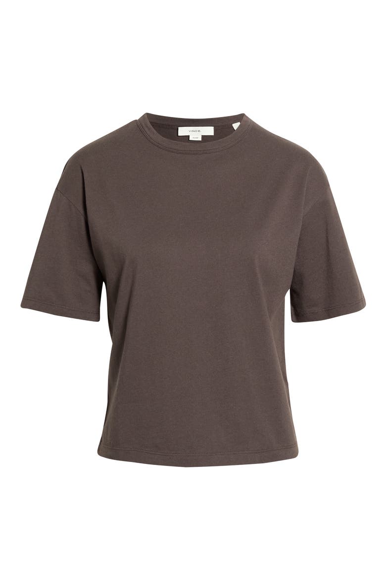 Pima Cotton Crewneck Top, Main, color, MIDLAND