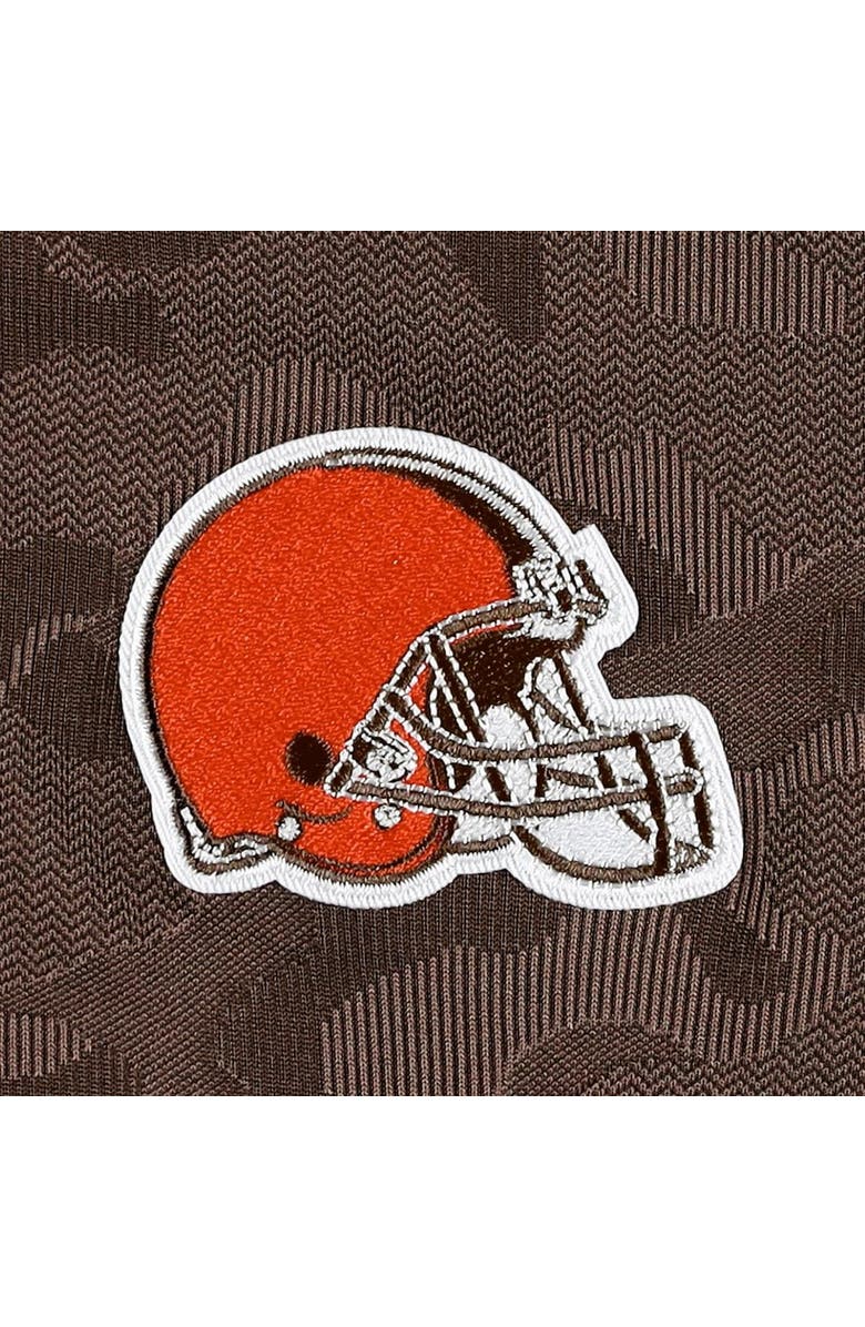 ANTIGUA Men's Antigua Brown Cleveland Browns Brigade Quarter-Zip Sweatshirt, Alternate, color, Brown