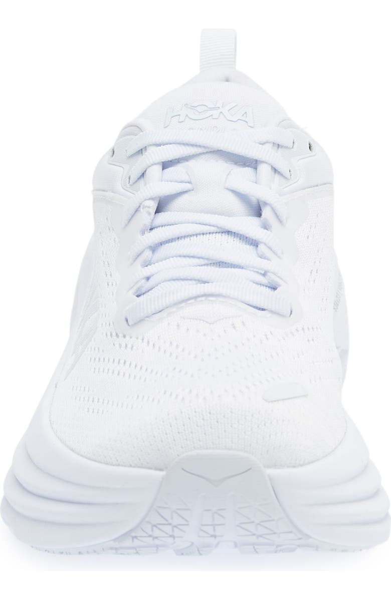 HOKA Bondi 8 Running Shoe, Alternate, color, White / White