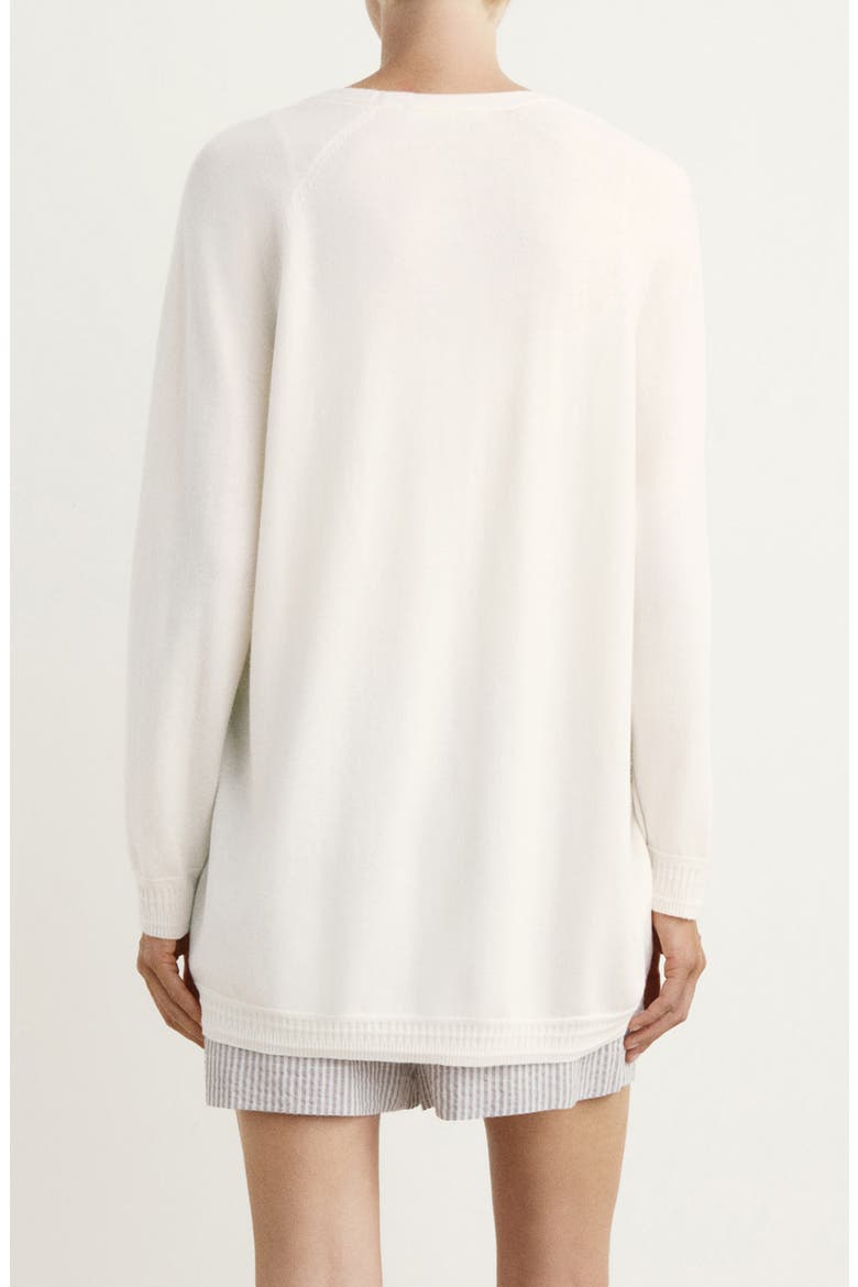 Oversize V-Neck Wool Blend Cardigan, Alternate, color, IVORY WHITE