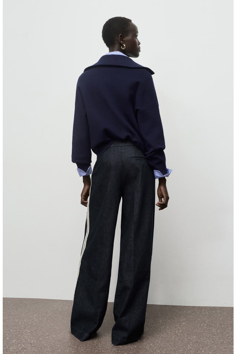 Side Stripe Wide Leg Jeans, Alternate, color, OPEN BLUE