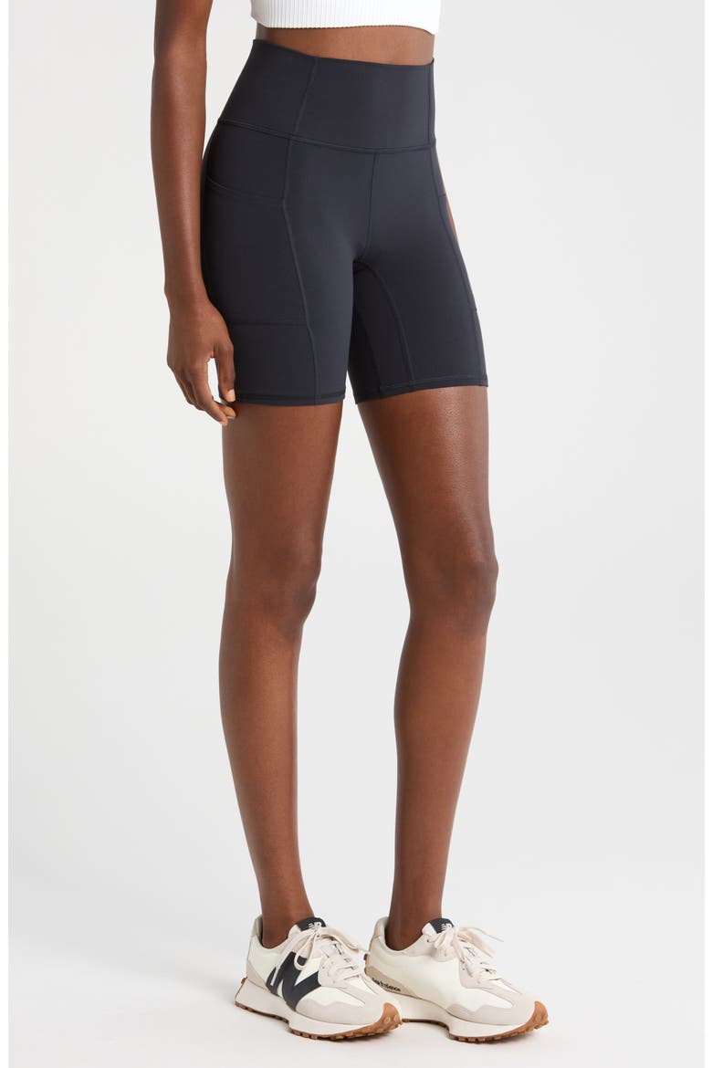 FP Movement Never Better Pocket Bike Shorts, Alternate, color, BLACK