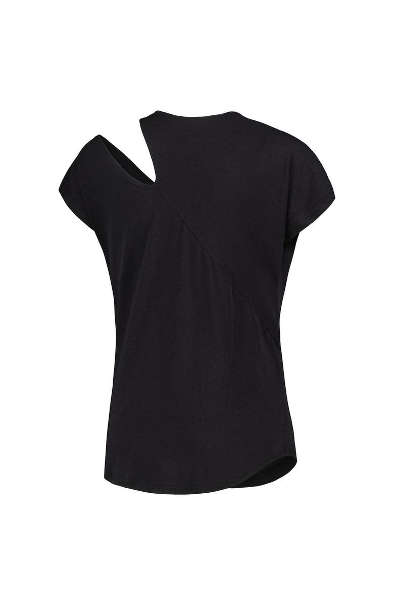 KIYA TOMLIN Women's KIYA TOMLIN Black Kansas City Chiefs Cut Out Tri-Blend Shirt, Alternate, color, 