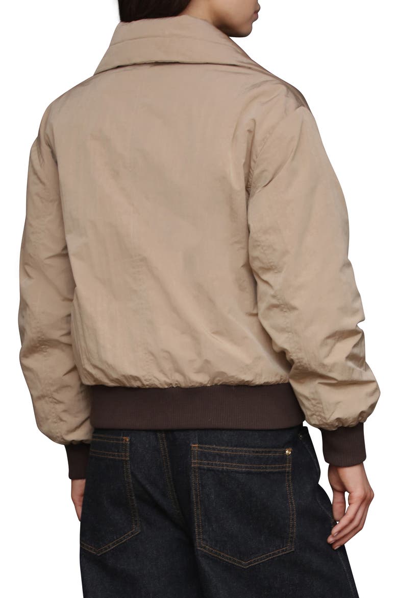 High Neck Puffer Jacket, Alternate, color, KHAKI