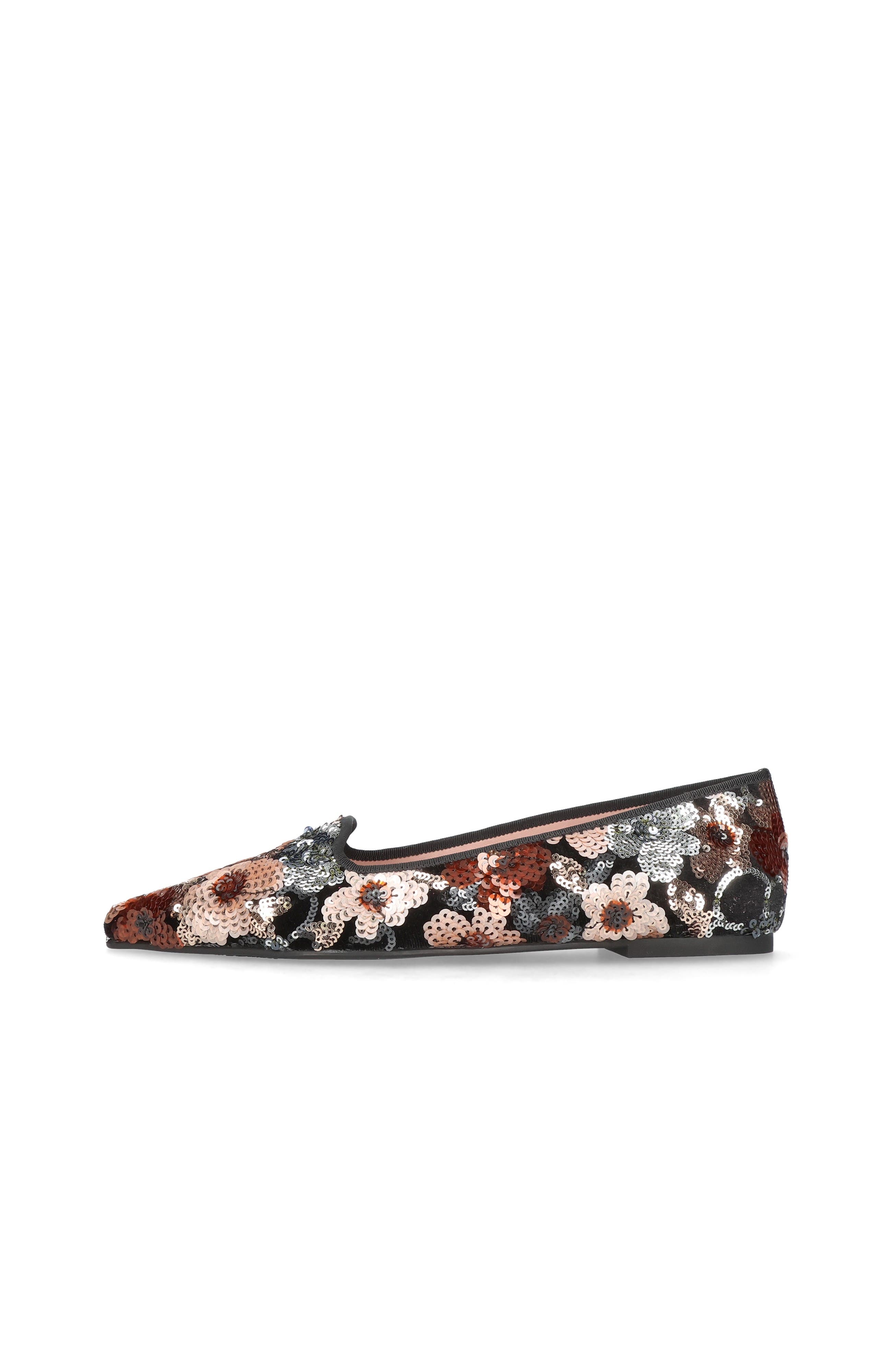 Pretty Ballerinas Pointed Toe Sequinned Loafer, Alternate, color, Pink