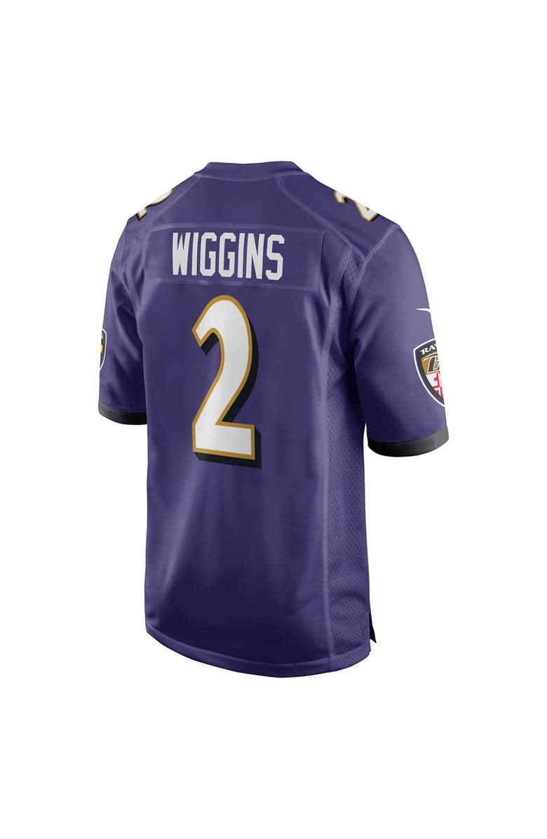 Nike Men's Nike Nate Wiggins Purple Baltimore Ravens  Player Game Jersey, Alternate, color, Purple