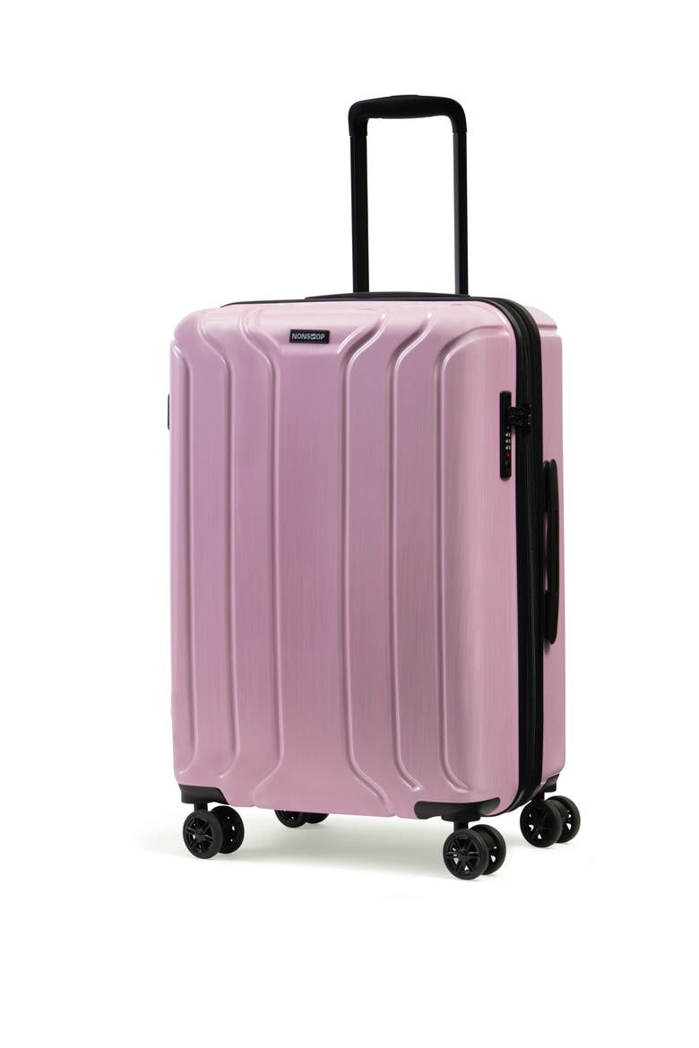 New York Elite 3 Piece Set (20"/24"/28") Lightweight Expandable Luggage Set + 3 Packing Cubes, Alternate, color, Blush Pink