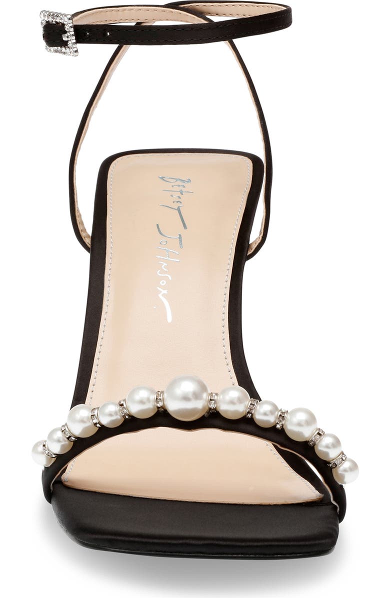 Betsey Johnson Jacy Imitation Pearl Ankle Strap Sandal, Alternate, color,
